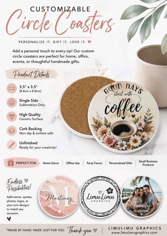 Circle - Customizable Coasters