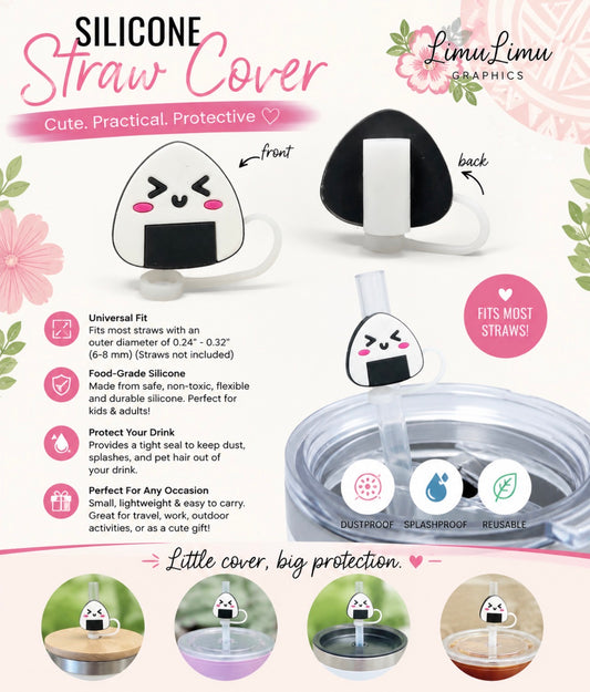 Onigiri - Silicone Straw Cover